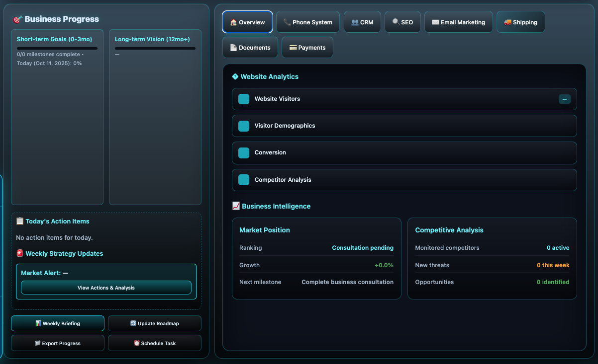 VMO business overview dashboard